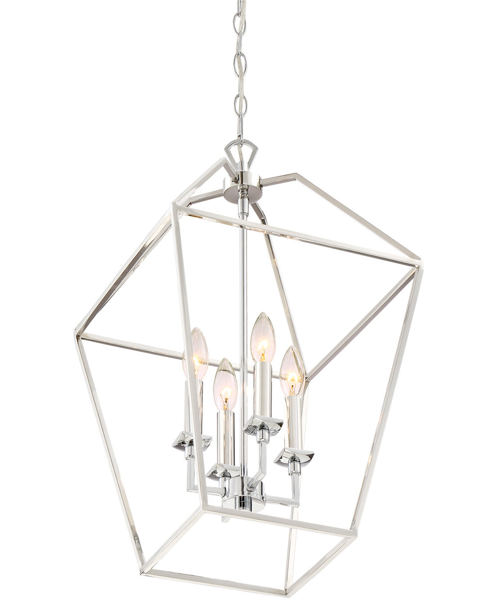 Aviary 4-light Pendant Polished Nickel