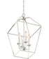 Aviary 4-light Pendant Polished Nickel