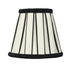 5"W x 5"H Set of 6 Eggshell with Black Chandelier Clip-On Lampshade