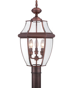 Newbury Large 3-light Outdoor Post Light Aged Copper
