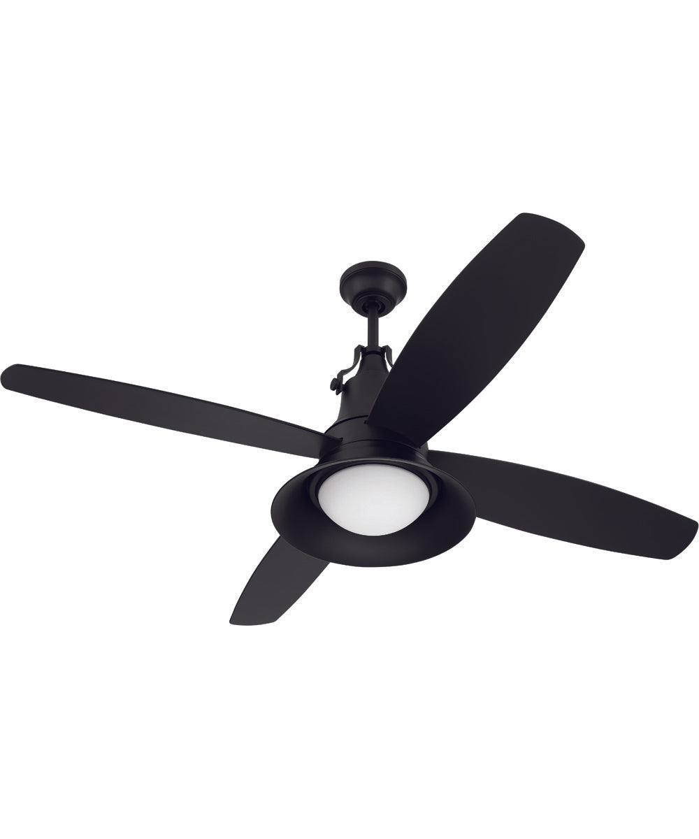 52" Union 1-Light Ceiling Fan Flat Black