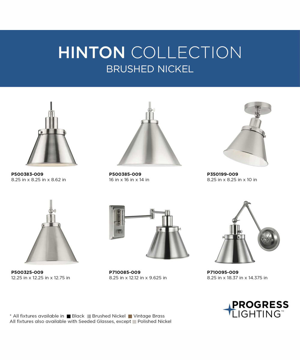 Hinton 1-Light Modern Farmhouse Pendant Brushed Nickel