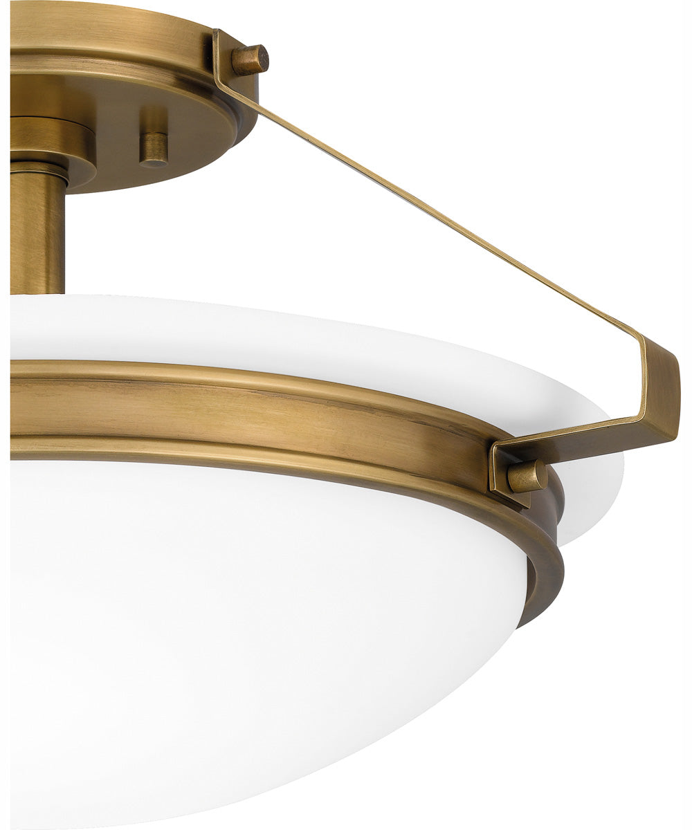 Quoizel Semi-Flush Mount Medium 2-light Semi Flush Mount Weathered Brass