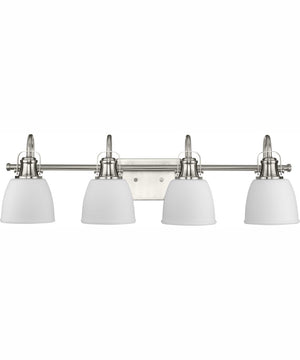 Preston 4-Light Coastal Bath Vanity Light Brushed Nickel