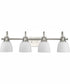 Preston 4-Light Coastal Bath Vanity Light Brushed Nickel