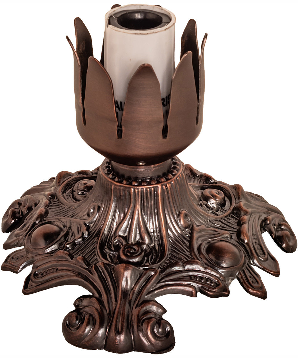 8" High Pink/White Tiffany Pond Lily Victorian Accent Lamp