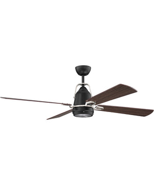 52" Beckett 1-Light LED Ceiling Fan (Blades Included) Flat Black / Brushed Polished Nickel