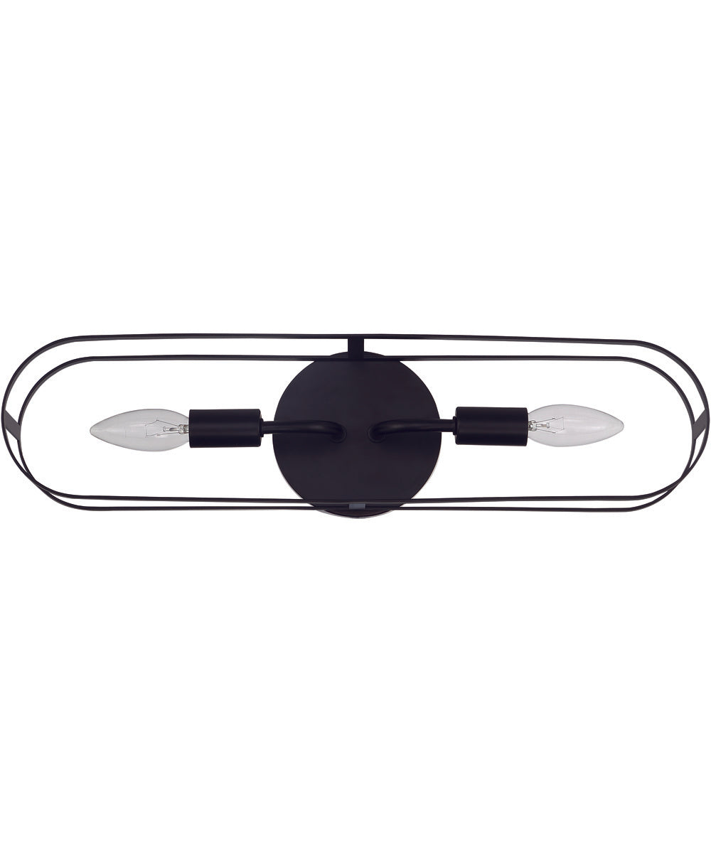 Mindful 2-Light Vanity Flat Black