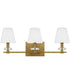 Kelsey Glen Large 3-light Bath Light Weathered Brass