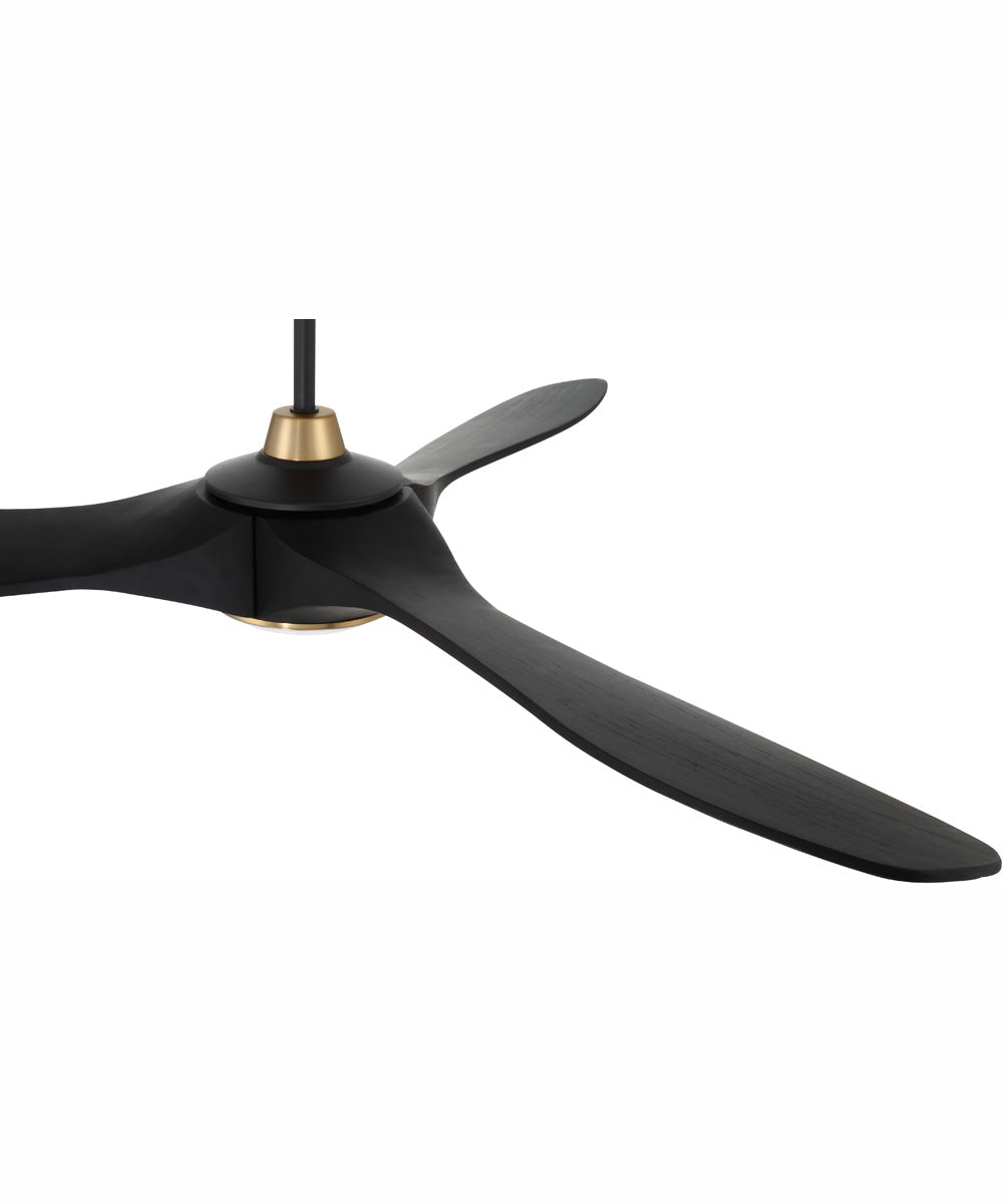 60" Envy 1-Light Indoor/Outdoor Ceiling Fan Flat Black/Satin Brass