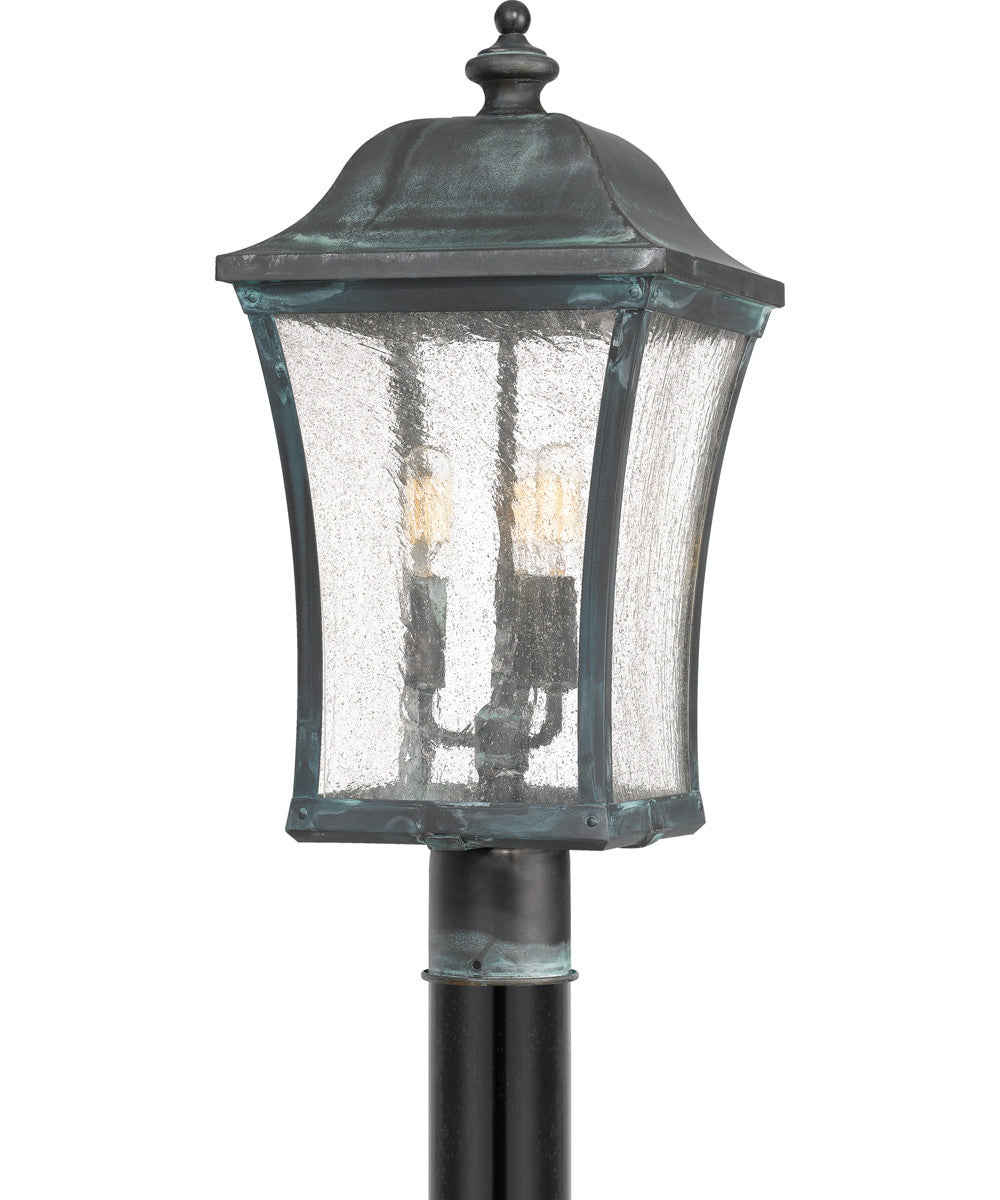 Bardstown Large 3-light Outdoor Post Light Aged Verde