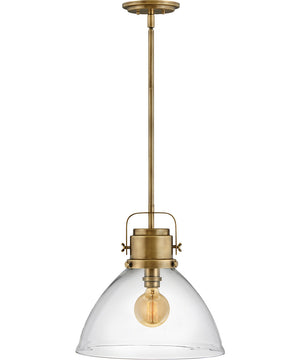 Malone 1-Light Medium Pendant in Heritage Brass