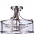 Elliot 3-Light Semi Flush Brushed Polished Nickel