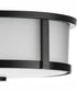 Gilliam 12--5/8 in. 2-Light New Traditional Flush Mount Matte Black