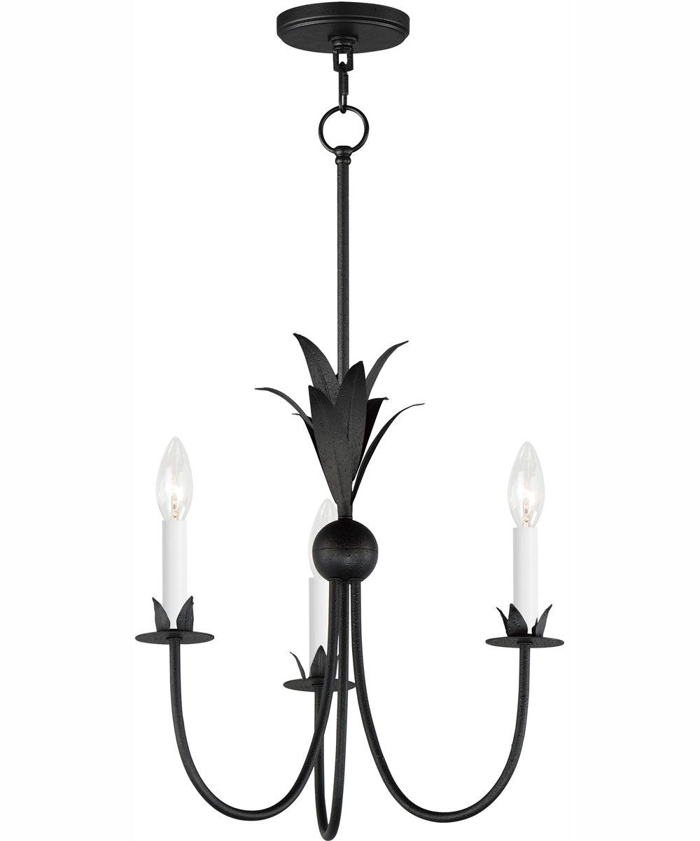 Paloma 3-Light Chandelier Anthracite