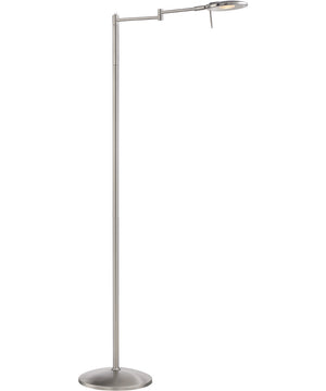 Dessau Turbo LED Floor Lamp Satin Nickel