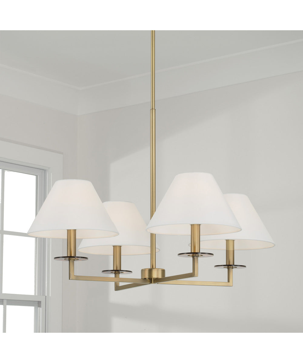 Gilda 4-Light Chandelier Aged Brass