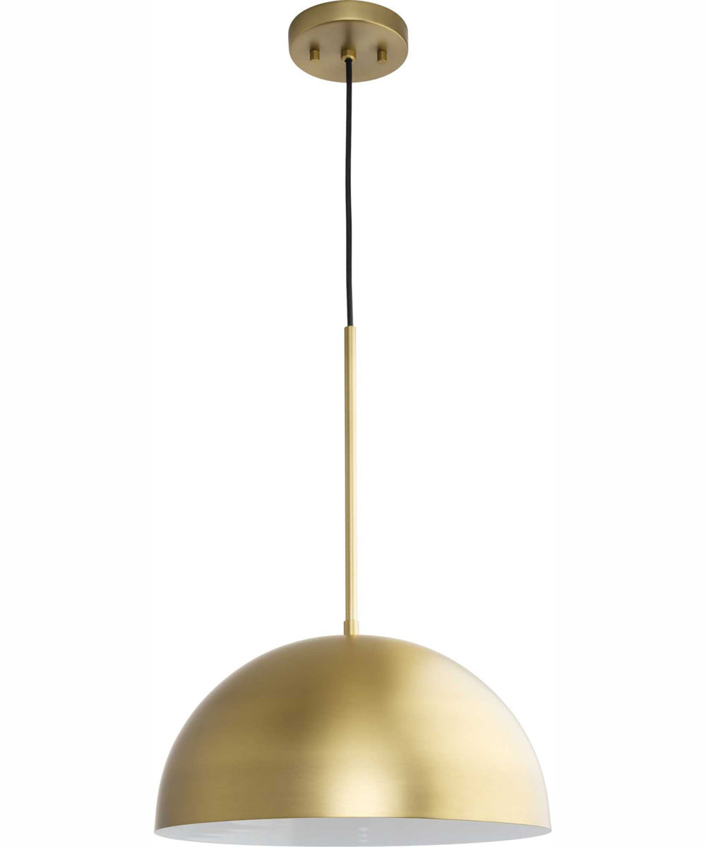 Perimeter 1-Light Mid-Century Modern Pendant with metal Shade Brushed Gold