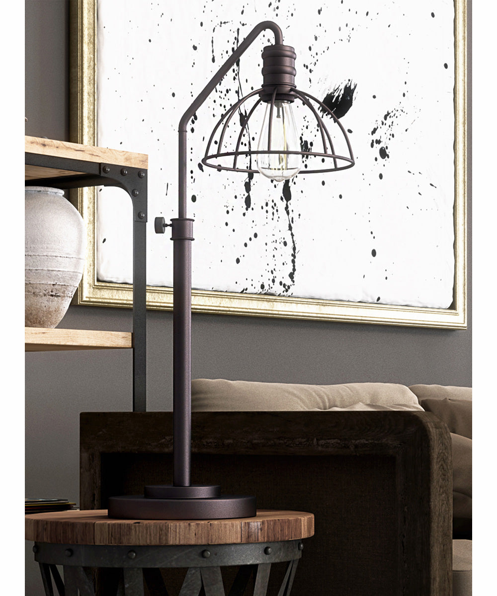 Gaius 1-Light Metal Table Lamp Burnished Bronze