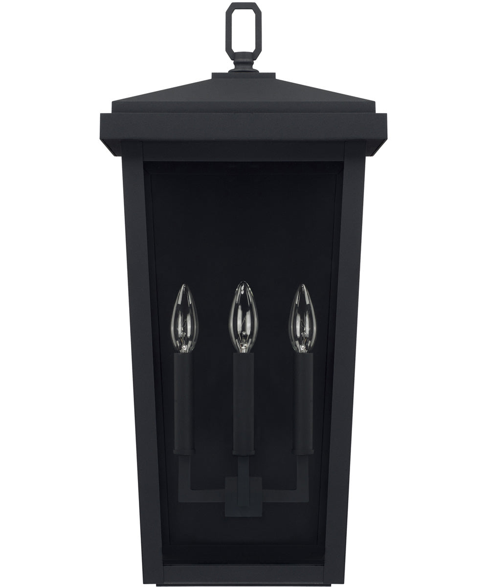 Donnelly 3-Light Outdoor Wall Mount Rain or Shine - Black