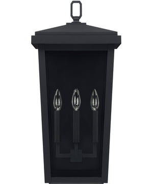 Donnelly 3-Light Outdoor Wall Mount Rain or Shine - Black
