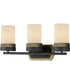Ruffles 3-Light Bath Vanity Black / Antique Brass