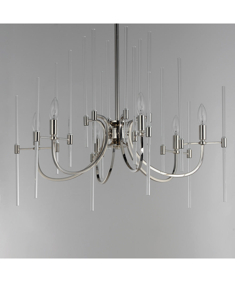 Divine 6-Light Chandelier Polished Nickel