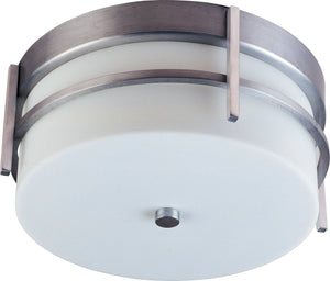 11"W Luna 2-Light Outdoor Ceiling Mount Brushed Metal