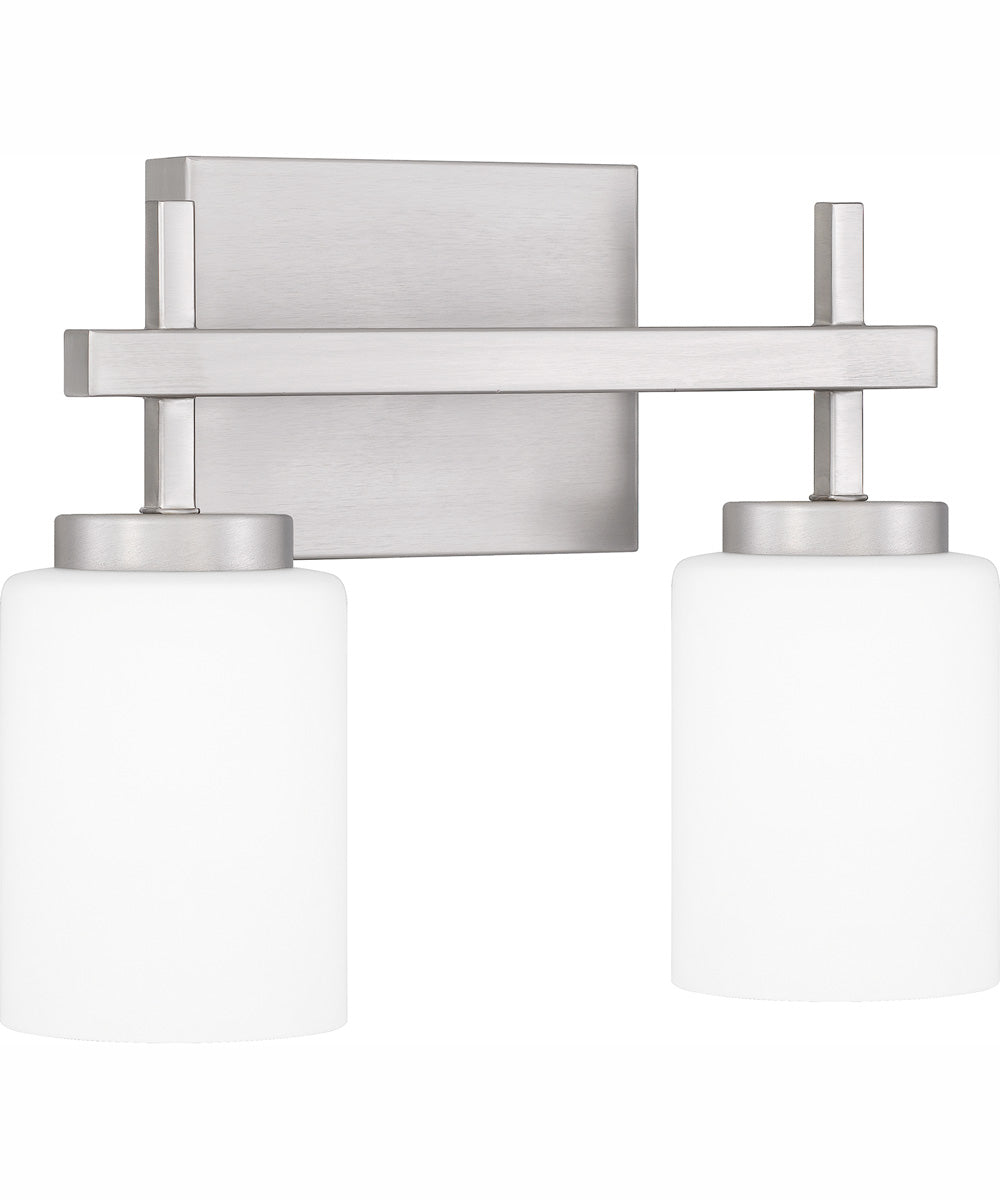 Wilburn Medium 2-light Bath Light Brushed Nickel