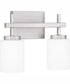 Wilburn Medium 2-light Bath Light Brushed Nickel