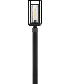1-Light Medium Post Top or Pier Mount Lantern in Black