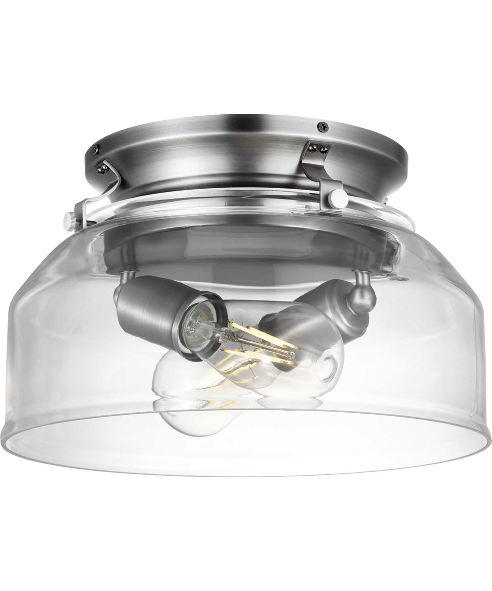 12" Springer Clear Glass Light Kit Antique Nickel