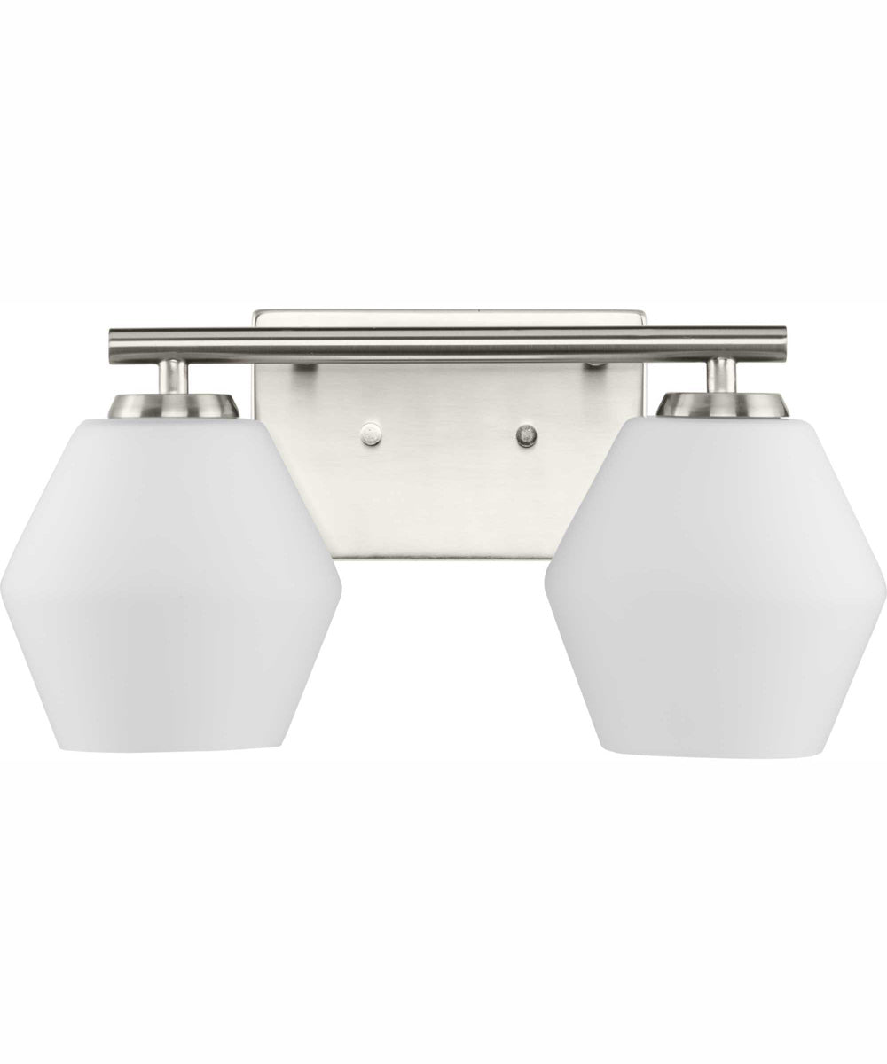 Copeland 2-Light Mid-Century Modern Vanity Light Brushed Nickel
