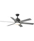 Kaysville 6-Blade Grey Weathered Wood 56-Inch DC Motor LED Urban Industrial Ceiling Fan Graphite