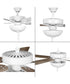 AirPro 52 in. 5-Blade Transitional Ceiling Fan with Light White
