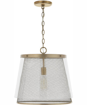 Abbott 1-Light Pendant Aged Brass