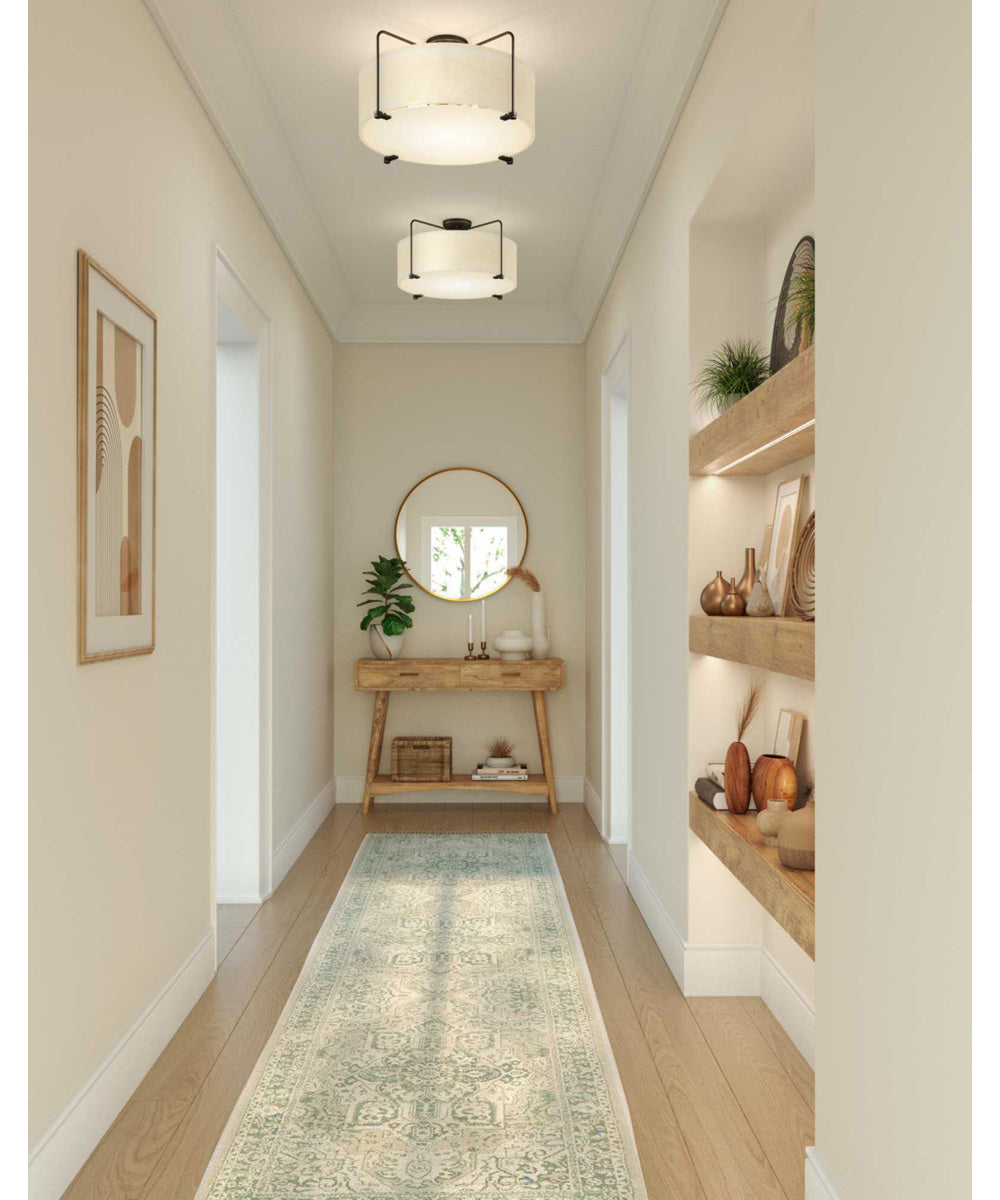 Kempsey 3-Light Semi-Flush Convertible Antique Bronze