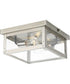 Union Square 2-Light Flush Mount Stainless Steel