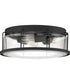 Ludlow Medium 3-light Flush Mount Earth Black