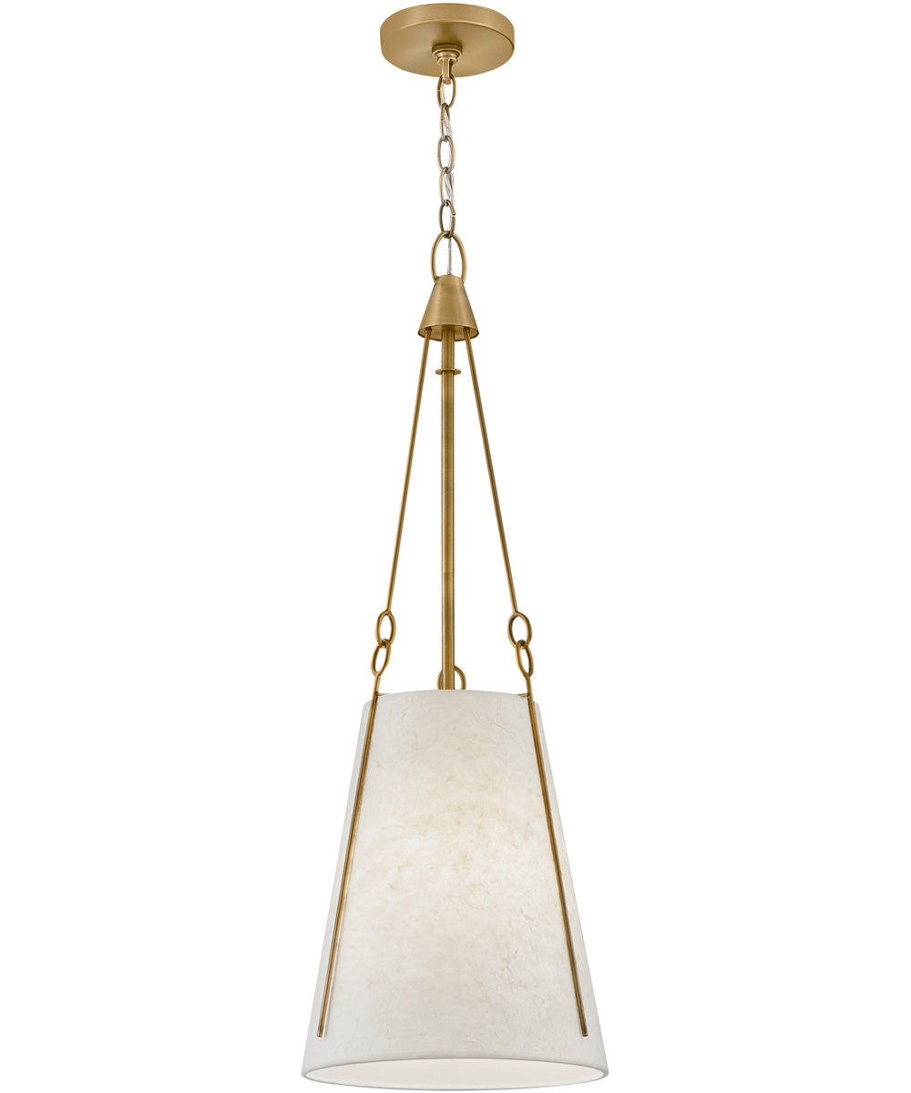 Danvers 1-Light Small Pendant in Lacquered Dark Brass