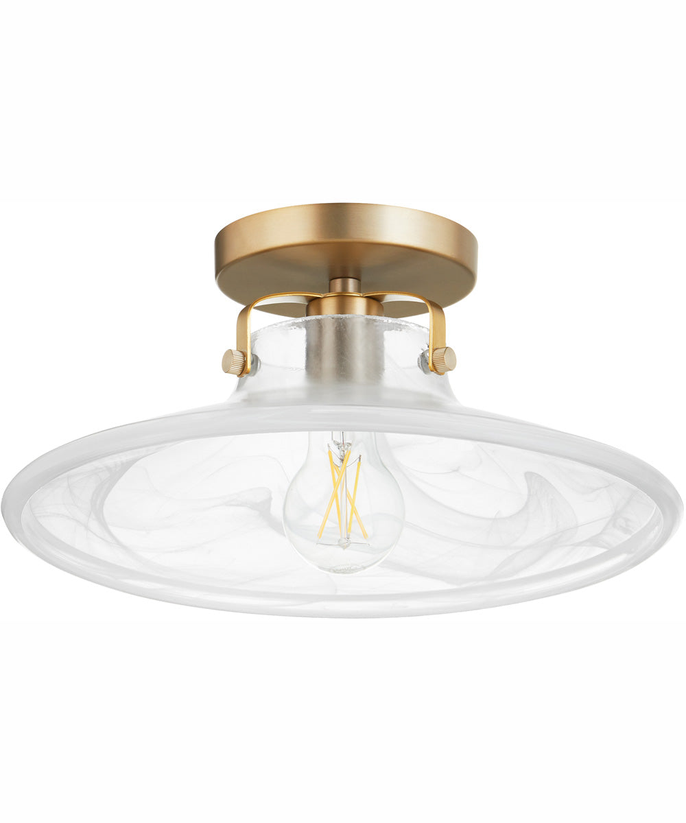 1-light Dual Mount Light Fixture Aged Brass