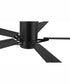 52" Wyatt 1-Light Ceiling Fan Flat Black
