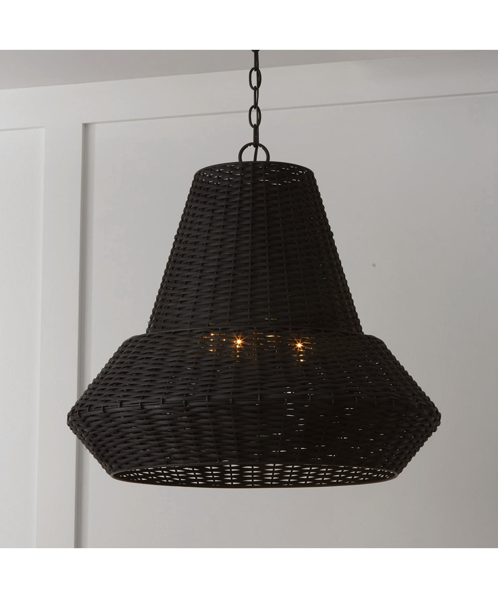 Boca 4-Light Pendant Matte Black