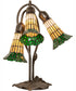 16" High Stained Glass Pond Lily 3 Light Accent Lamp