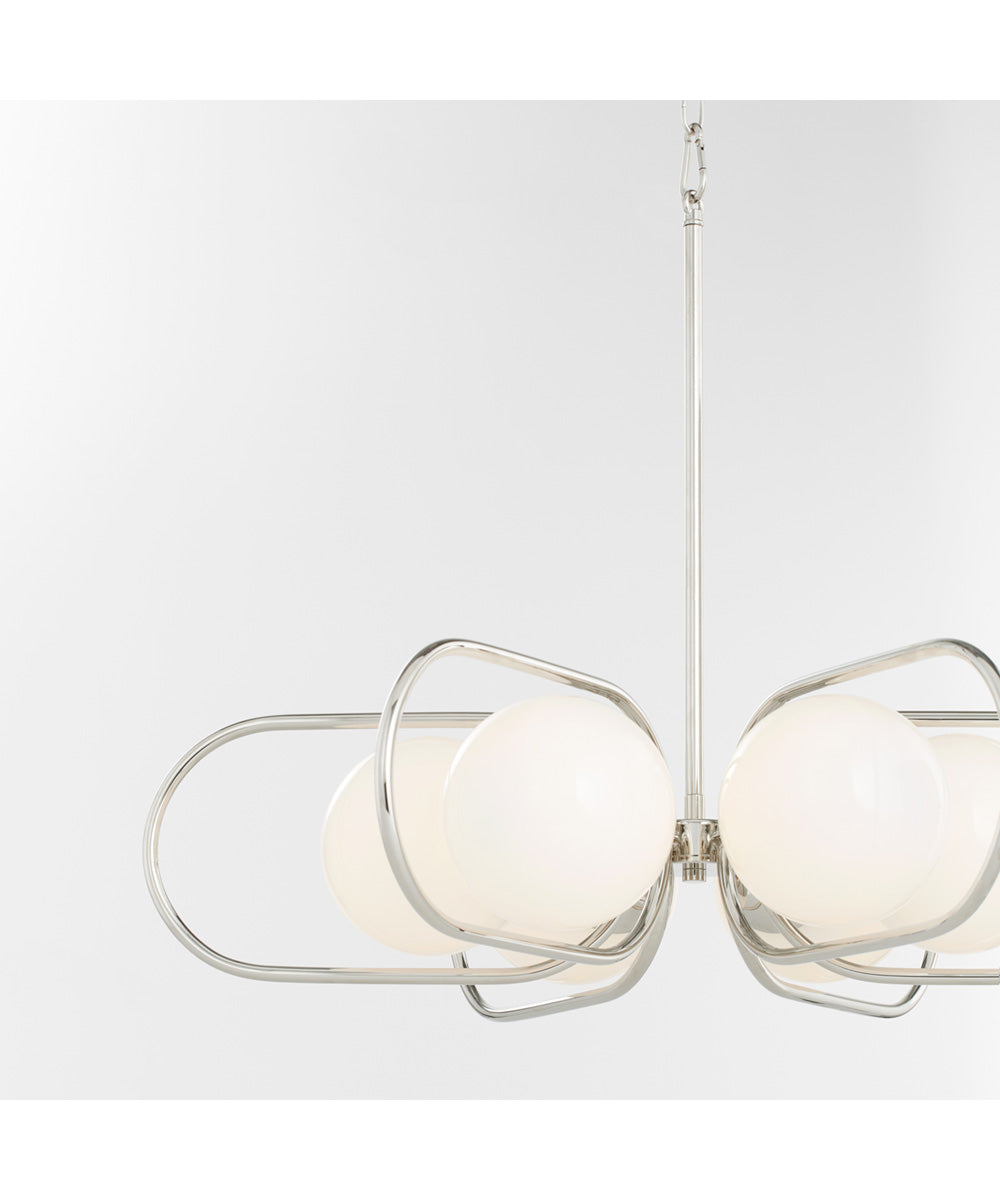 Belmont 6-light Chandelier Polished Nickel