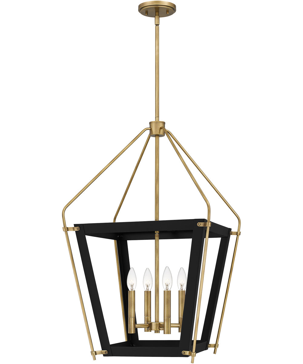 Abbeville 4-light Pendant Earth Black