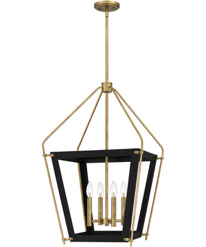 Abbeville 4-light Pendant Earth Black