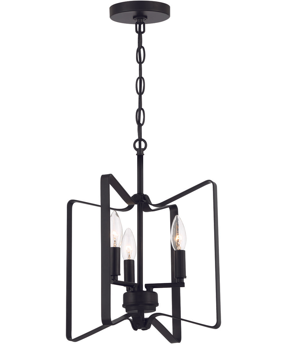 Shayna 3-Light Convertible Semi Flush Flat Black