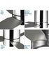 Braden 44" 3-Blade LED Mid-Century Modern Indoor Hugger Ceiling Fan Brushed Nickel