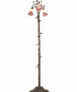 58" High Lavender Tiffany Pond Lily 3 Light Floor Lamp